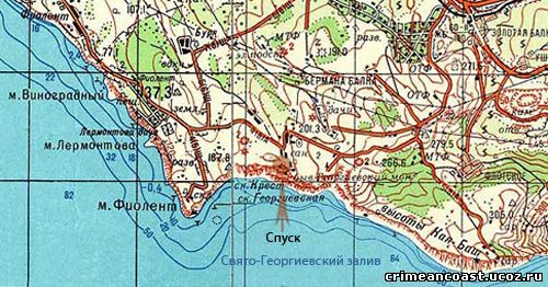 Феолент на карте Крыма